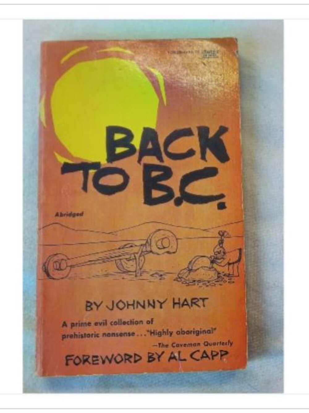 Back to B.C Johnny Hart 1961 Paperback Book Vintage Novel Read Classic